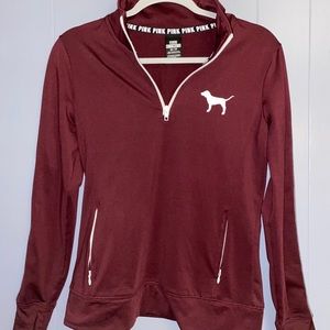 1/4 zip pink VS pullover